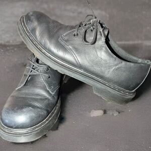 Dr. Martens Shoes Womens 7 Black Leather 1461 Mono Round Toe Oxford Lace Up